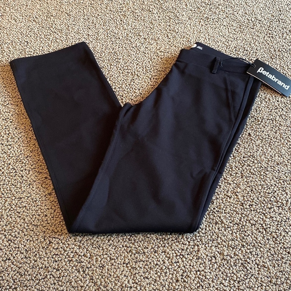 NWT Betabrand Black Dress Yoga Pants Size Medium in Black